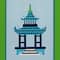 Jonathan Adler x Michaels 14.5" x 18.5" Blue & Green Pagoda Wall Art